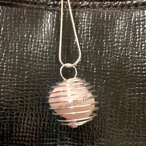 Rose Quartz Spiral Silver Reiki Infused Necklace
